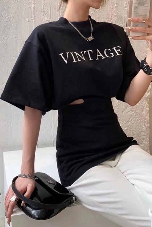 Vintage Cut Shirt (Black)